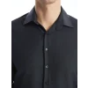 LCWAIKIKI Formal ANTRASİT Slim Fit Uzun Kollu Armürlü Erkek Gömlek