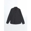 LCWAIKIKI Formal ANTRASİT Slim Fit Uzun Kollu Armürlü Erkek Gömlek