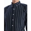 LCWAIKIKI Classic LACİVERT Regular Fit Uzun Kollu Çizgili Erkek Gömlek