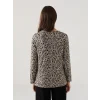 LC WAIKIKI BEJ Bisiklet Yaka Leopar Desenli Kadın Bluz