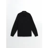 XSIDE SİYAH Regular Fit Uzun Kollu Armürlü Erkek Gömlek