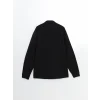 XSIDE SİYAH Regular Fit Uzun Kollu Armürlü Erkek Gömlek