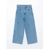LCW Kids MAVİ Beli Ayarlanabilir Lastikli Kız Çocuk Jean Pantolon
