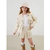LCW Kids BEJ Cepli Kız Çocuk Gömlek Ceket