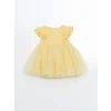 LCW baby SARI Basic Dantel Tüllü Kız Bebek Elbise