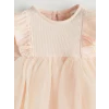 LCW baby BEJ Basic Dantel Tüllü Kız Bebek Elbise