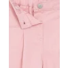 LCW Kids PEMBE Beli Lastikli Gabardin Kız Çocuk Pantolon