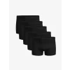 LC WAIKIKI SİYAH Standart Kalıp Pamuklu Esnek Erkek Boxer 5li