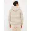 LCW Vision BEJ Slim Fit Kapüşonlu Erkek Triko Mont