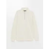LCW Casual BEJ Dik Yaka Uzun Kollu Erkek Sweatshirt
