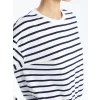 LCW Vision LACİVERT Bisiklet Yaka Çizgili Kadın Tişört