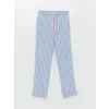 LCW DREAM EKRU Gömlek Yaka Çizgili Uzun Kollu Kadın Pijama Takımı