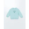 LCW Kids TURKUAZ Bisiklet Yaka Uzun Kollu Baskılı Kız Çocuk Sweatshirt ve Tayt 2li