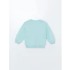 LCW Kids TURKUAZ Bisiklet Yaka Uzun Kollu Baskılı Kız Çocuk Sweatshirt ve Tayt 2li