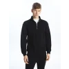 LCW Casual SİYAH Dik Yaka Uzun Kollu Erkek Sweatshirt