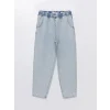LCW Jeans İNDİGO Beli Lastikli Mom Fit Kadın Jean Pantolon