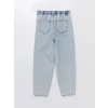 LCW Jeans İNDİGO Beli Lastikli Mom Fit Kadın Jean Pantolon