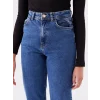 LCW Jeans İNDİGO Yüksek Bel Mom Fit Kadın Jean Pantolon