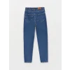 LCW Jeans İNDİGO Yüksek Bel Mom Fit Kadın Jean Pantolon