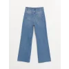 LCW Modest İNDİGO Wideleg Kadın Jean Pantolon