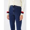 LCW Modest İNDİGO Mom Fit Kadın Jean Pantolon