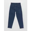LCW Jeans İNDİGO Yüksek Bel Mom Fit Kadın Jean Pantolon