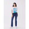 LCW Jeans İNDİGO Yüksek Bel Mars Flare Kadın Jean Pantolon