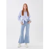 LCW Jeans İNDİGO Yüksek Bel Mars Flare Kadın Jean Pantolon
