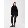 LCW Jeans SİYAH Beli Lastikli Slouchy Fit Kadın Jean Pantolon