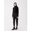LCW Jeans SİYAH Beli Lastikli Slouchy Fit Kadın Jean Pantolon