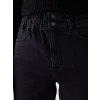 LCW Jeans SİYAH Beli Lastikli Slouchy Fit Kadın Jean Pantolon