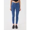 LCW Jeans İNDİGO Yüksek Bel Jüpiter Süper Skinny Fit Kadın Jean Pantolon