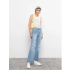 LCW Jeans İNDİGO Yüksek Bel Mars Flare Kadın Jean Pantolon