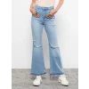 LCW Jeans İNDİGO Yüksek Bel Mars Flare Kadın Jean Pantolon