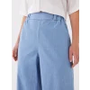LCWAIKIKI Classic İNDİGO Beli Lastikli Wideleg Kadın Jean Pantolon