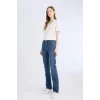 Defacto D7971 Mavi Yüksek Bel Geniş Paça Cepli Jean Pantolon