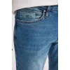Defacto E5429 Mavi Pedro Slim Fit Dar Kalıp Normal Bel Dar Paça Jean Pantolon