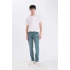 Defacto E3366 Yeşil Pedro Slim Fit Dar Kalıp Normal Bel Dar Paça Jean Pantolon