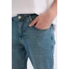 Defacto E3366 Yeşil Pedro Slim Fit Dar Kalıp Normal Bel Dar Paça Jean Pantolon