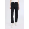 Defacto D8180 Siyah Mary Vintage Straight Fit Yüksek Bel Düz Paça Uzun Jean Pantolon