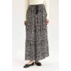 Defacto B5570 Siyah Esnek Belli Desenli Kiloş Maxi Etek