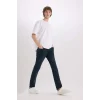 Defacto R8791 İndigo Pedro Slim Fit Dar Kalıp Normal Bel Dar Paça Jean Pantolon