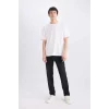 Defacto D7335 Siyah Sergio Regular Fit Normal Kalıp Normal Bel Boru Paça Jean Pantolon