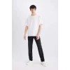 Defacto D7335 Siyah Sergio Regular Fit Normal Kalıp Normal Bel Boru Paça Jean Pantolon
