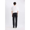 Defacto D7335 Siyah Sergio Regular Fit Normal Kalıp Normal Bel Boru Paça Jean Pantolon