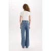 Defacto D7961 Mavi 90s Wide Leg Yüksek Bel Geniş Paça Uzun Jean Pantolon