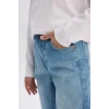 Defacto D9157 Mavi Kız Çocuk Wide Leg Geniş Paça Jean Pantolon