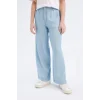 Defacto D7103 Mavi Kız Çocuk Wide Leg Geniş Bol Paça Jean Pantolon