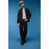 Defacto D6538 DENIM Erkek Çocuk Kolej Yaka Bomber Jean Ceket