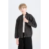 Defacto D6538 DENIM Erkek Çocuk Kolej Yaka Bomber Jean Ceket